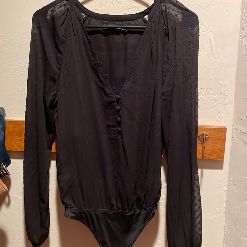 Abercrombie Sheer black body suit
